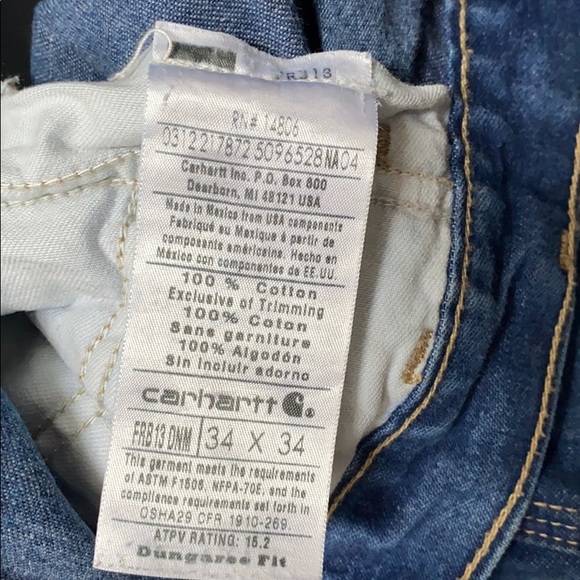 Carhartt FR Dunagree Fit jeans 34x34 - Picture 9 of 10